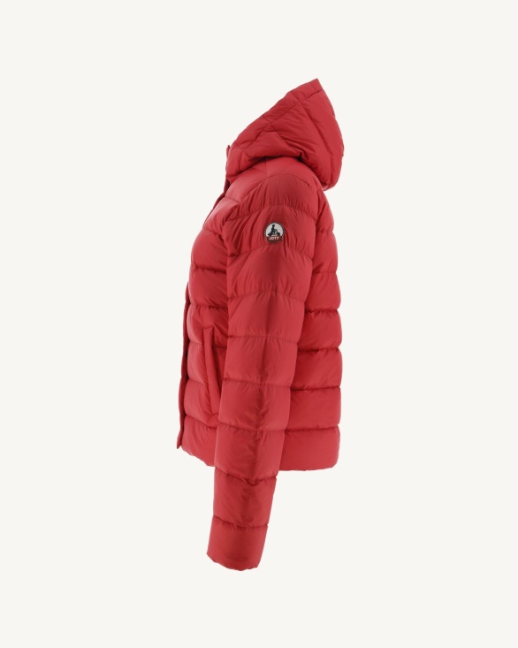 Red Jane Straight Hooded Puffer Jacket Jott UK