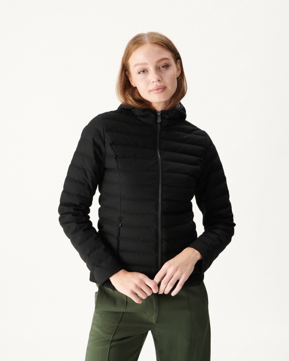 Warm Noir Hooded Down Jacket Cloe Jott UK