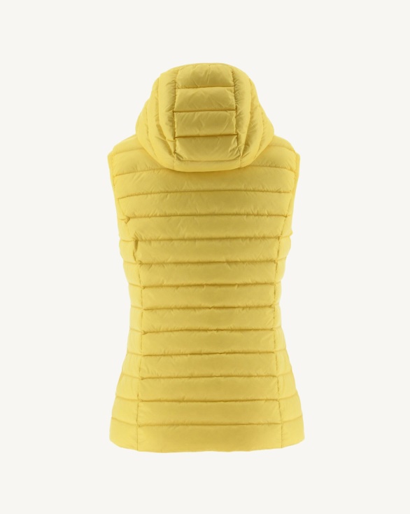 Light Sleeveless Down Jacket Soft Yellow Mali Jott UK