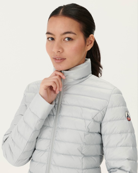 Lightweight Down Jacket Soft Grey Cha Jott UK