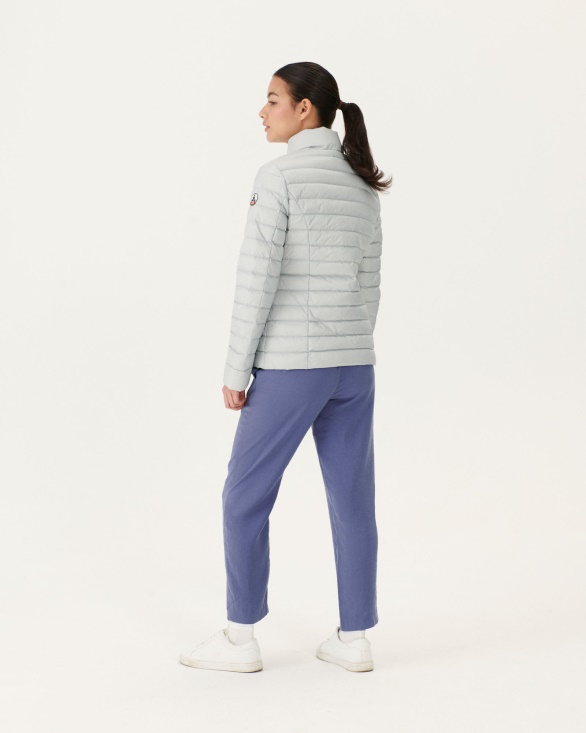 Lightweight Down Jacket Soft Grey Cha Jott UK