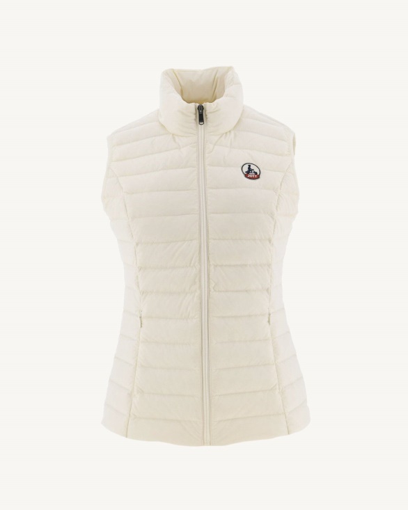 Jott UK Off-White Grenada Stretch Sleeveless Puffer Jacket