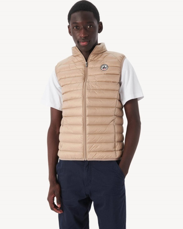 Jott UK Beige Sleeveless Down Jacket Tom