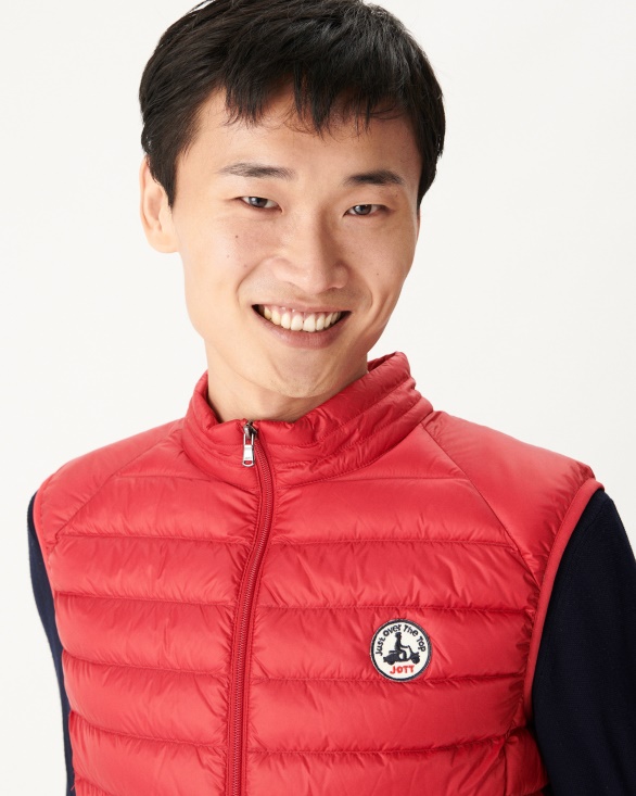 Red Sleeveless Down Jacket Tom Jott UK