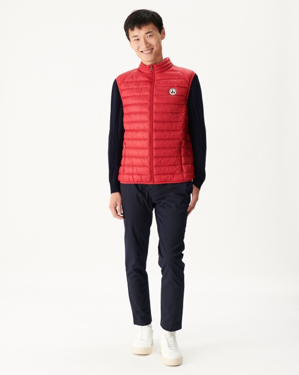Red Sleeveless Down Jacket Tom Jott UK