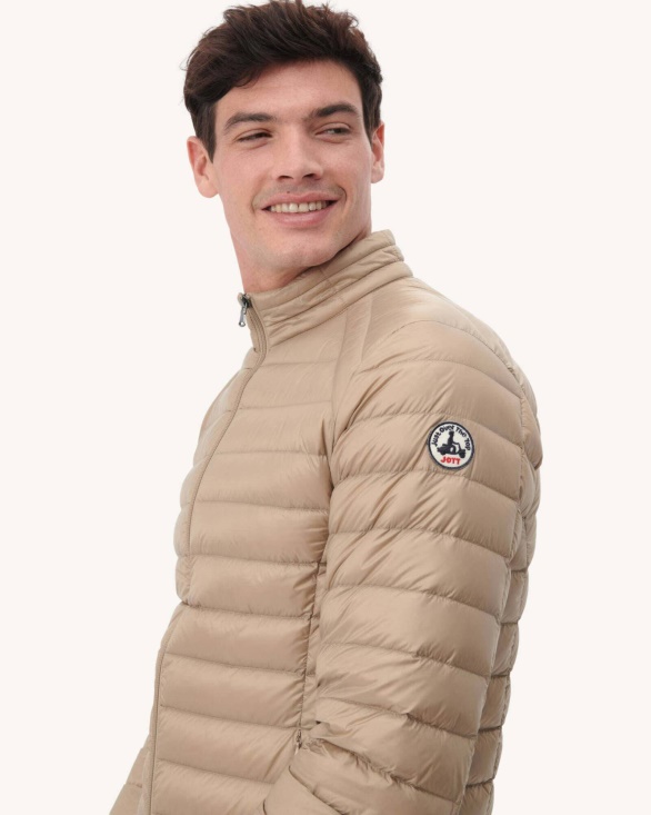 Beige Lightweight Down Jacket Mat Jott UK