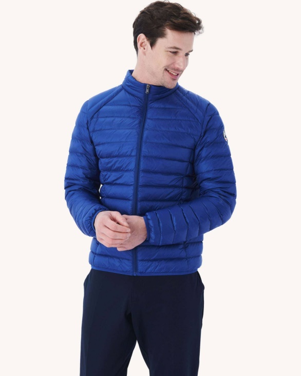Dark Denim Lightweight Down Jacket Mat Jott UK