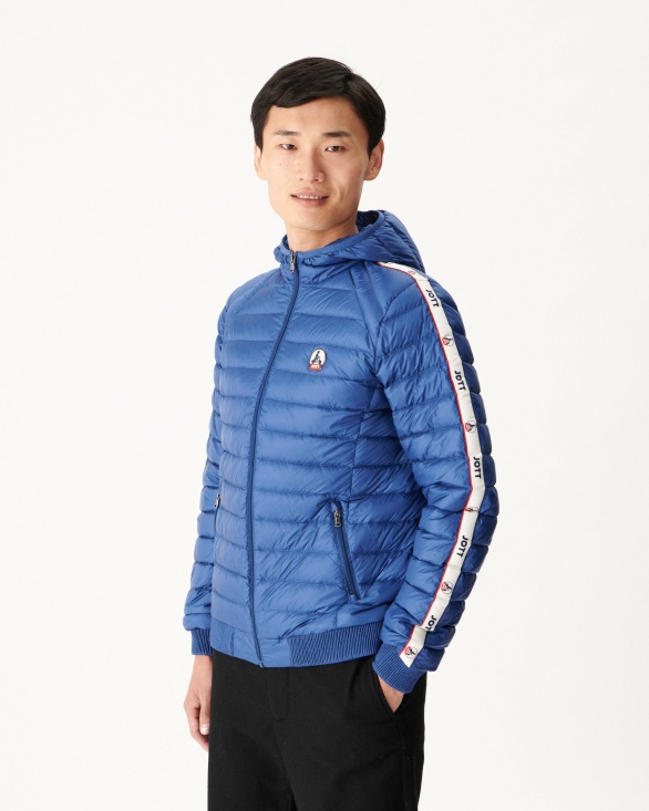 Jott UK Dark Denim Hooded Down Jacket Colin