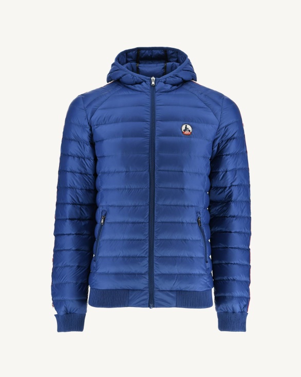 Jott UK Dark Denim Hooded Down Jacket Colin