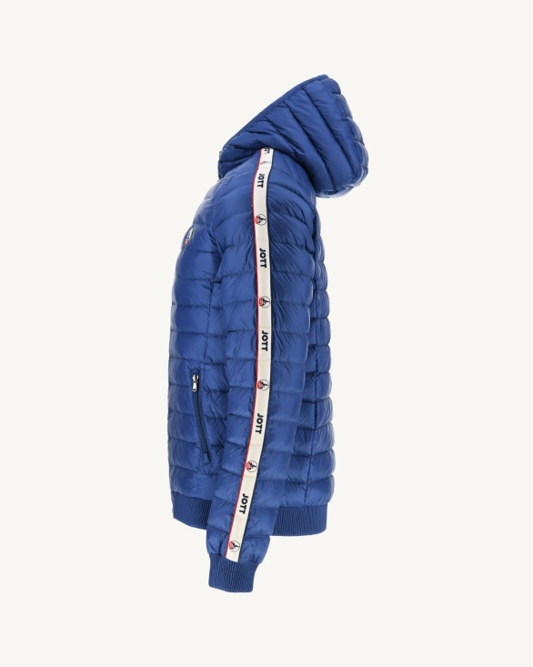 Jott UK Dark Denim Hooded Down Jacket Colin