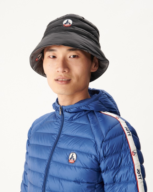 Jott UK Dark Denim Hooded Down Jacket Colin