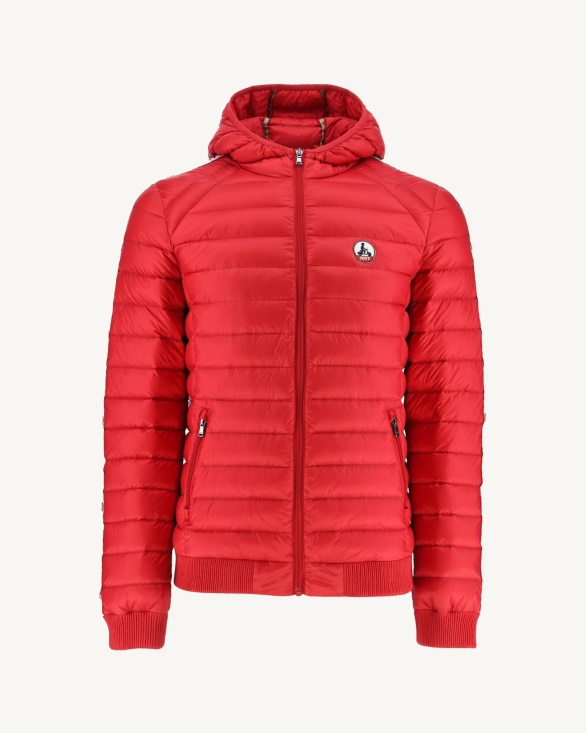 Red Hooded Down Jacket Colin Jott UK
