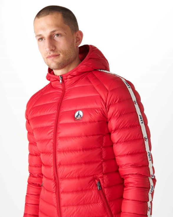 Red Hooded Down Jacket Colin Jott UK
