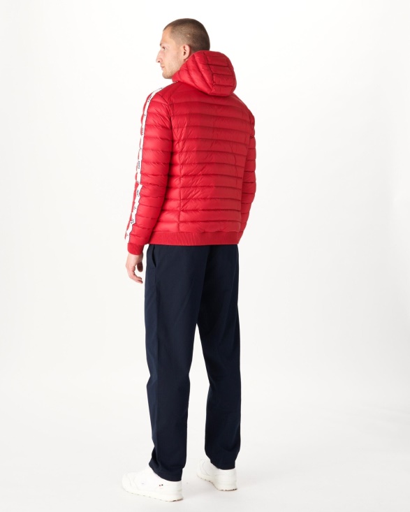 Red Hooded Down Jacket Colin Jott UK