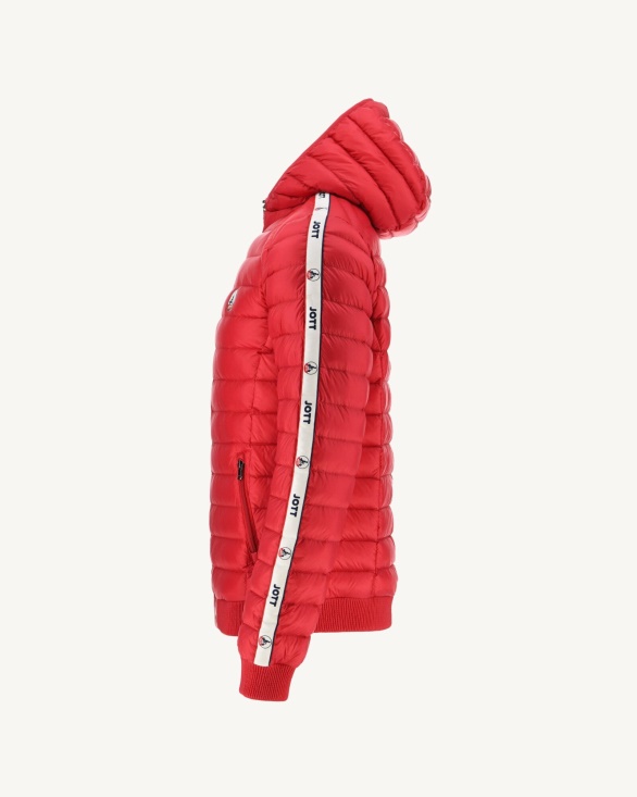 Red Hooded Down Jacket Colin Jott UK