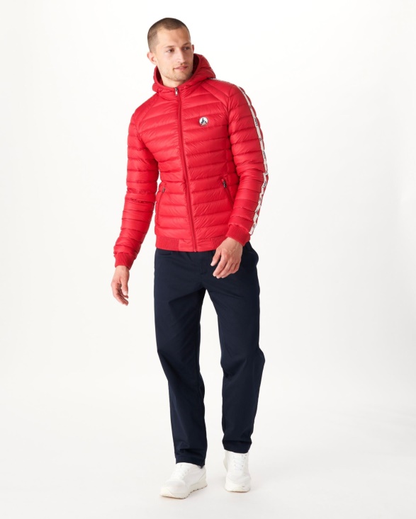 Red Hooded Down Jacket Colin Jott UK
