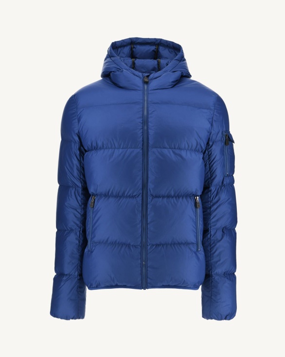 Dark Denim Hooded Down Jacket Java Jott UK