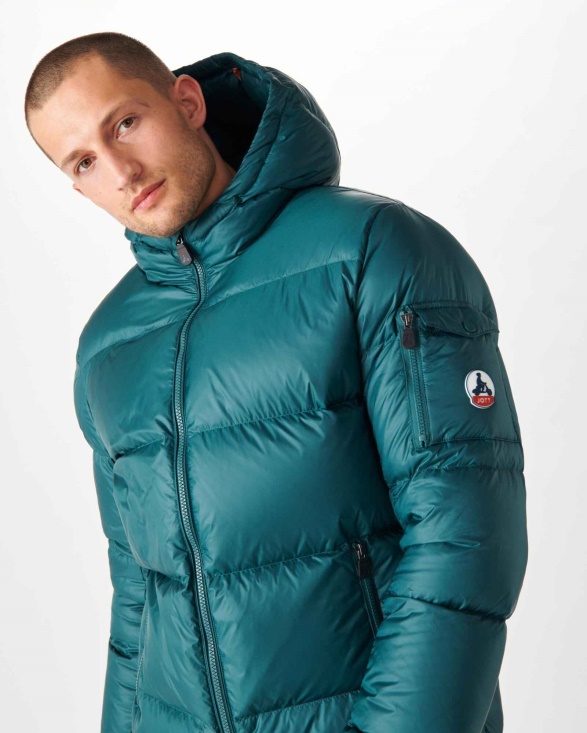 Jott UK Dark Green Hooded Down Jacket Java