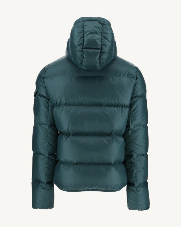 Jott UK Dark Green Hooded Down Jacket Java