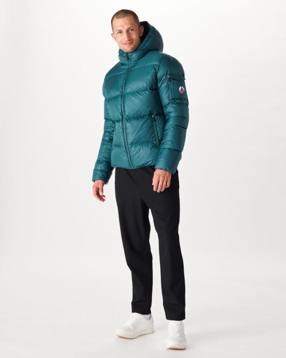 Jott UK Dark Green Hooded Down Jacket Java