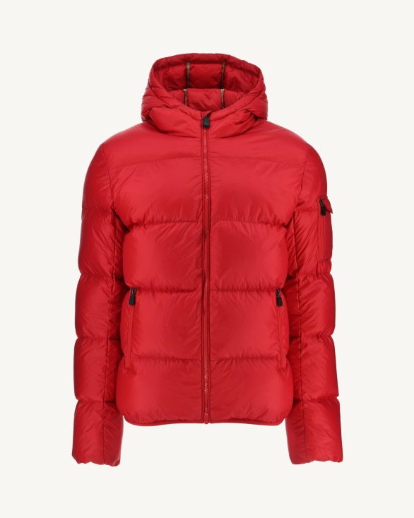 Red Hooded Down Jacket Java Jott UK