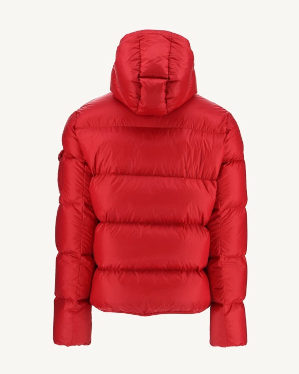 Red Hooded Down Jacket Java Jott UK