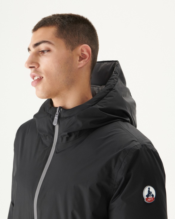 Jott UK Black/Anthracite Warm Hooded Down Jacket Toronto