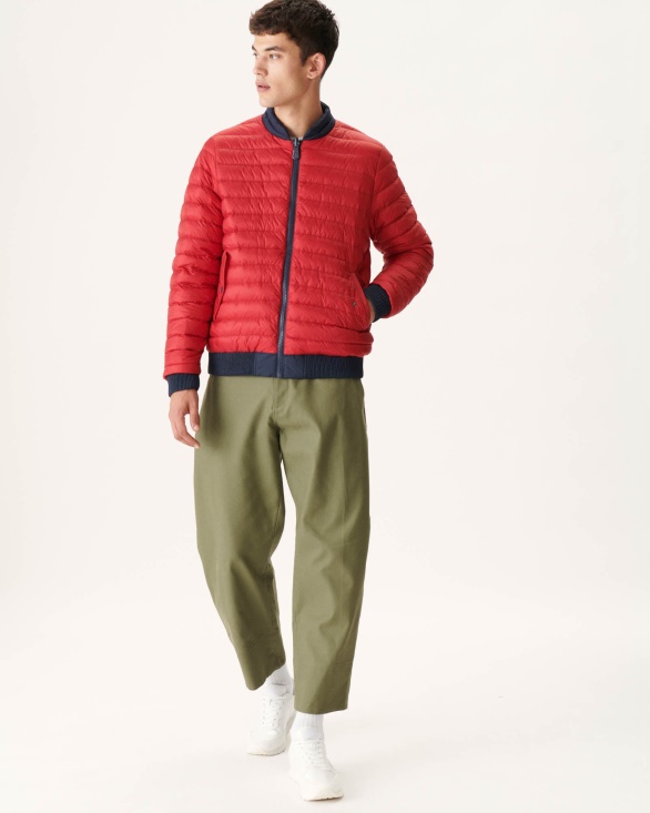 Navy Blue/Red Reversible Down Jacket Bombay Jott UK