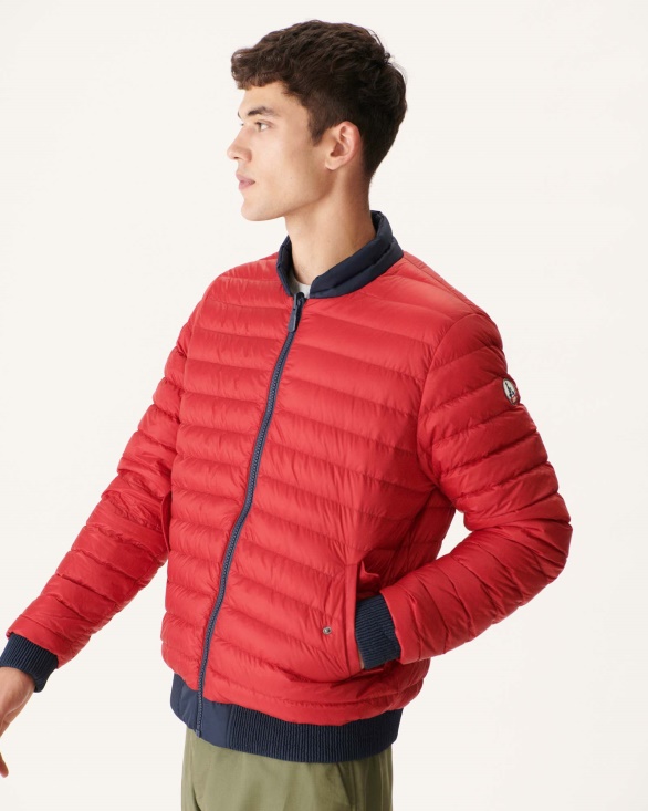Navy Blue/Red Reversible Down Jacket Bombay Jott UK