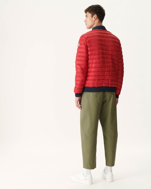 Navy Blue/Red Reversible Down Jacket Bombay Jott UK