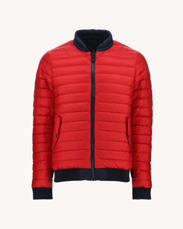 Navy Blue/Red Reversible Down Jacket Bombay Jott UK