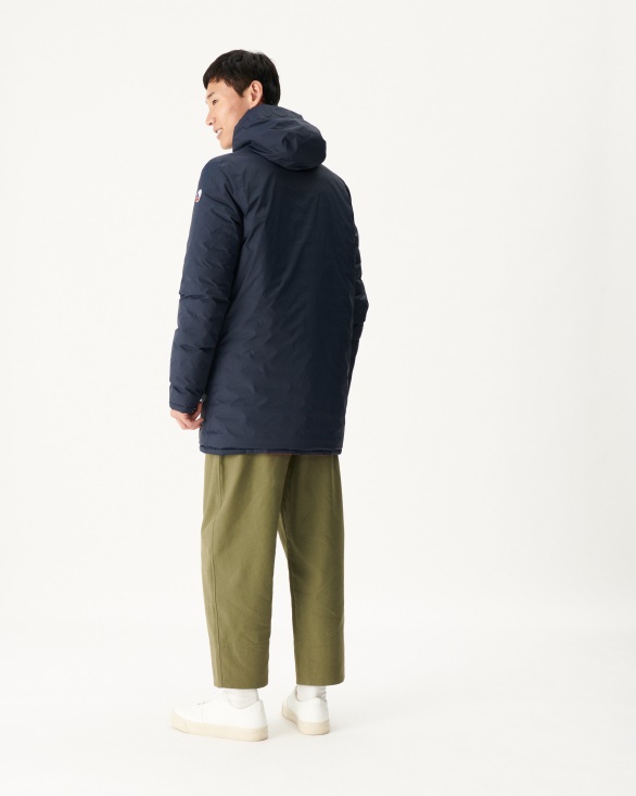 Jott UK Navy Blue/Red Reversible Light Puffer Jacket Amsterdam