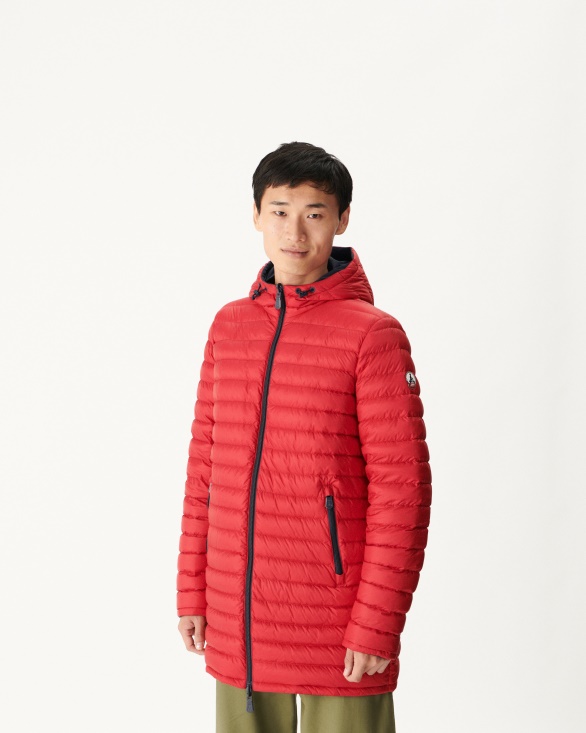 Jott UK Navy Blue/Red Reversible Light Puffer Jacket Amsterdam