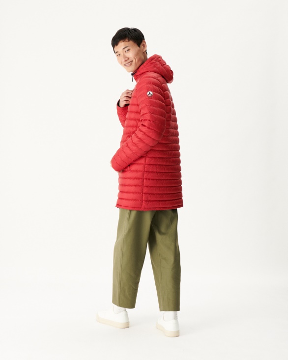 Jott UK Navy Blue/Red Reversible Light Puffer Jacket Amsterdam