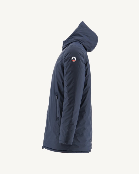 Jott UK Navy Blue/Red Reversible Light Puffer Jacket Amsterdam
