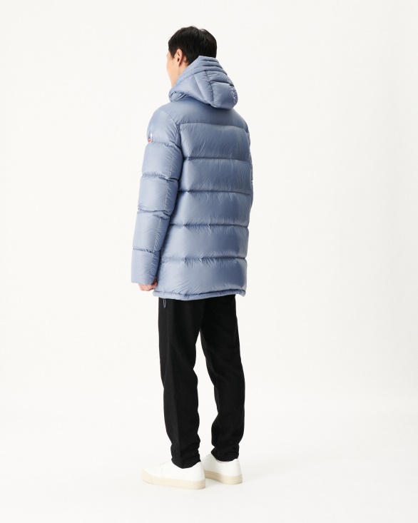 Jott UK Washed Blue Warm Hooded Down Jacket Dakhla
