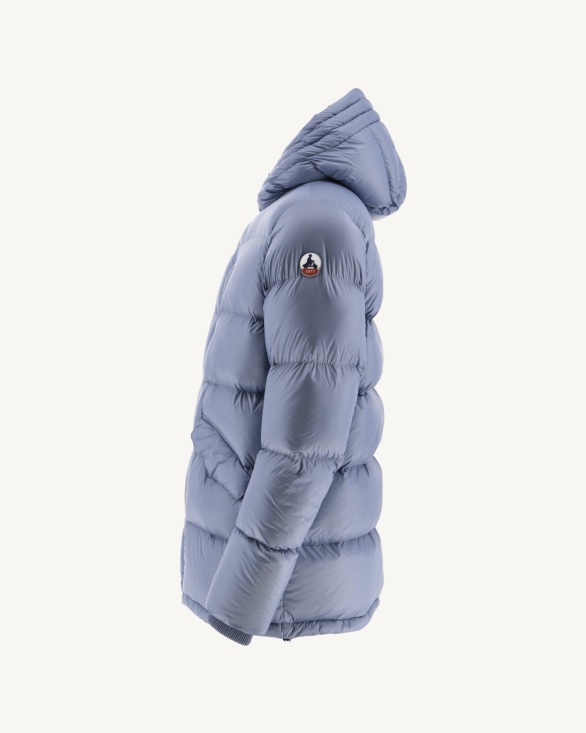 Jott UK Washed Blue Warm Hooded Down Jacket Dakhla