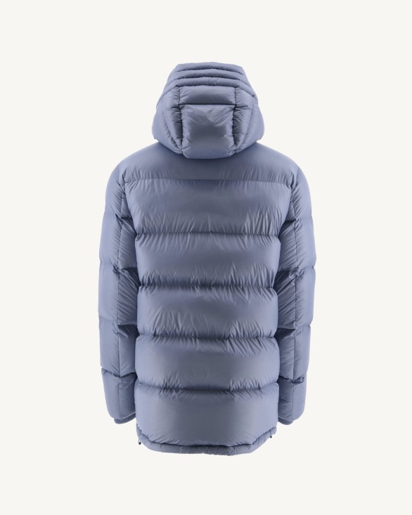 Jott UK Washed Blue Warm Hooded Down Jacket Dakhla