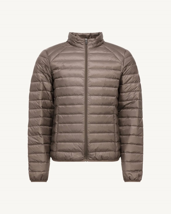 Taupe Lightweight Down Jacket Mat Jott UK
