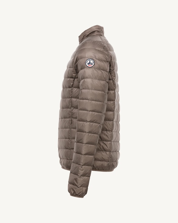 Taupe Lightweight Down Jacket Mat Jott UK