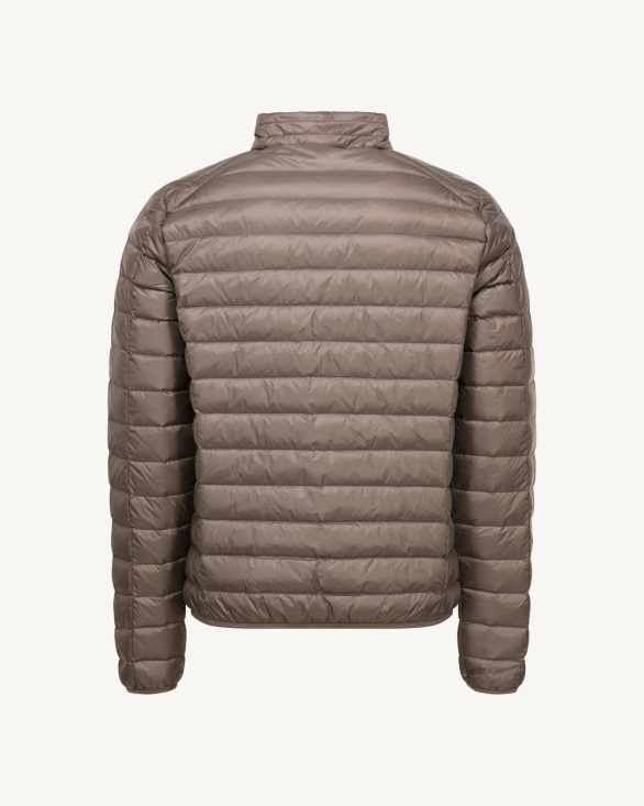 Taupe Lightweight Down Jacket Mat Jott UK