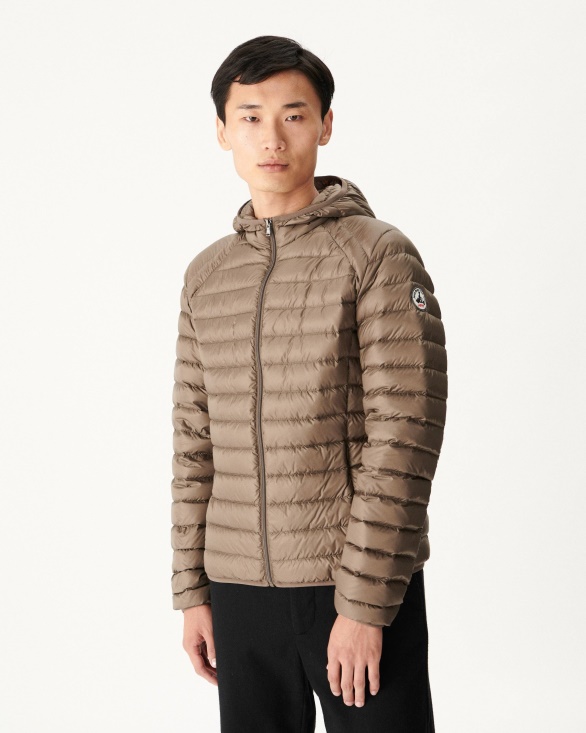 Jott UK Taupe Lightweight Down Jacket Nico