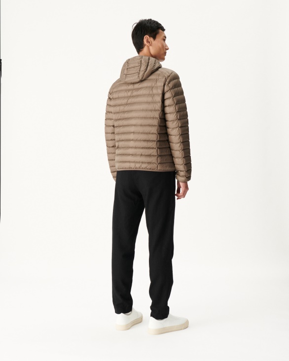 Jott UK Taupe Lightweight Down Jacket Nico