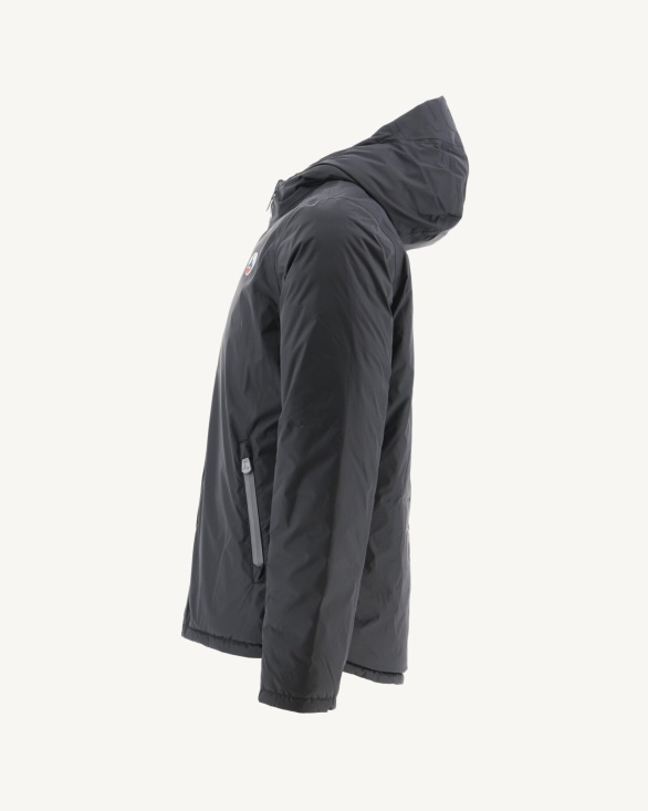 Black Reversible Hooded Puffer Jacket Bergen Jott UK