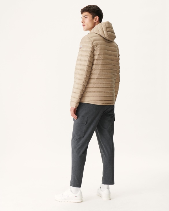 Jott UK Army/Beige Reversible Hooded Puffer Jacket Bergen