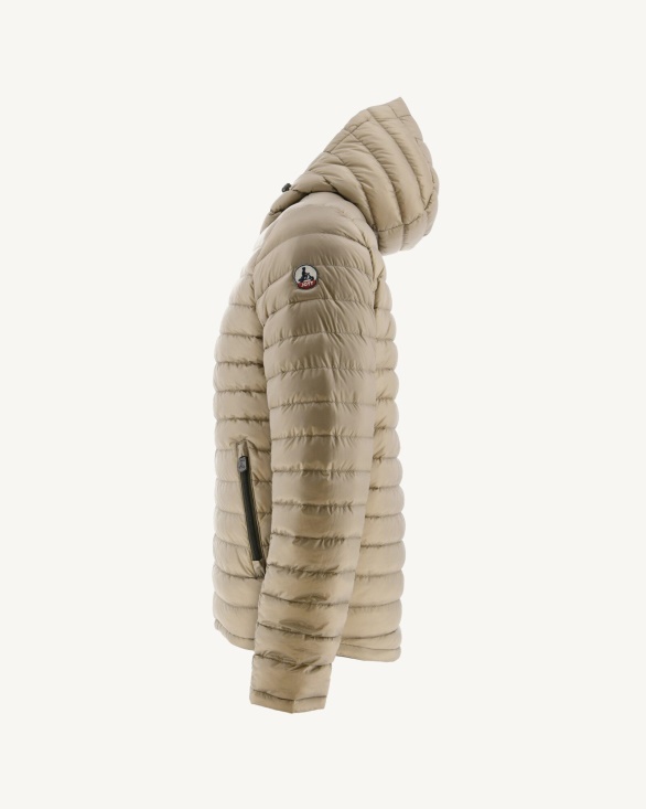 Jott UK Army/Beige Reversible Hooded Puffer Jacket Bergen