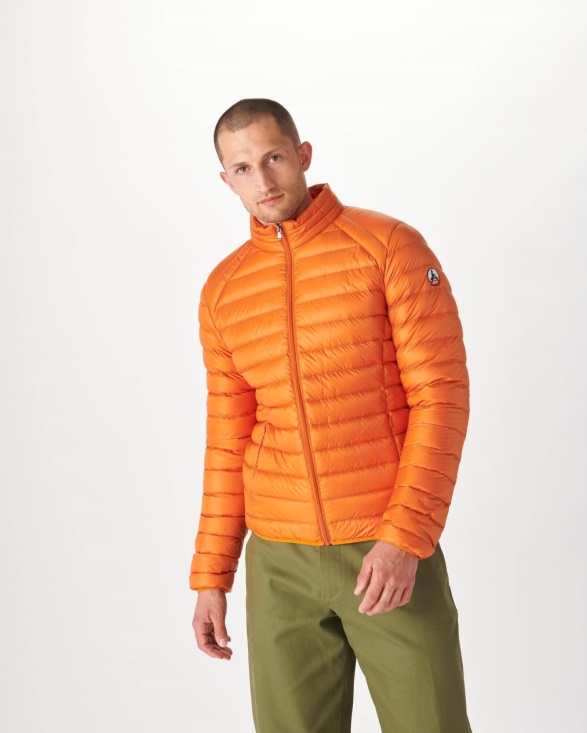 Orange Lightweight Down Jacket Mat Jott UK