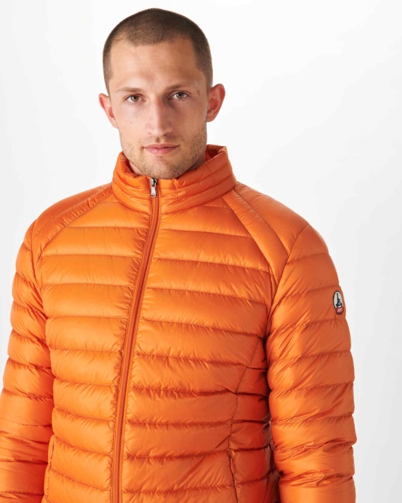 Orange Lightweight Down Jacket Mat Jott UK