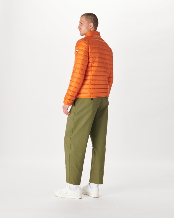 Orange Lightweight Down Jacket Mat Jott UK