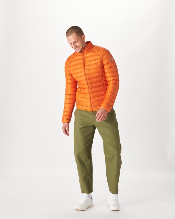 Orange Lightweight Down Jacket Mat Jott UK